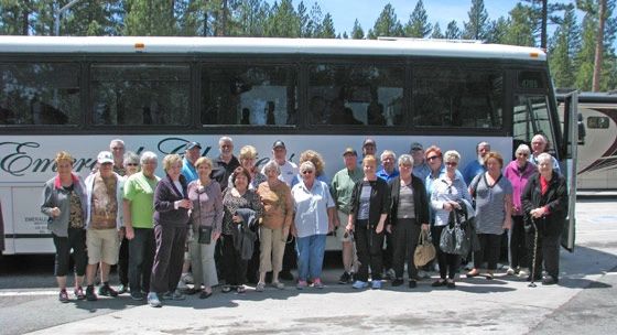 Members getting ready for the Reno bus trip.